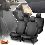 Set of 2 Universal Seat Covers for Cars (1st & 2nd Row) - Grey
