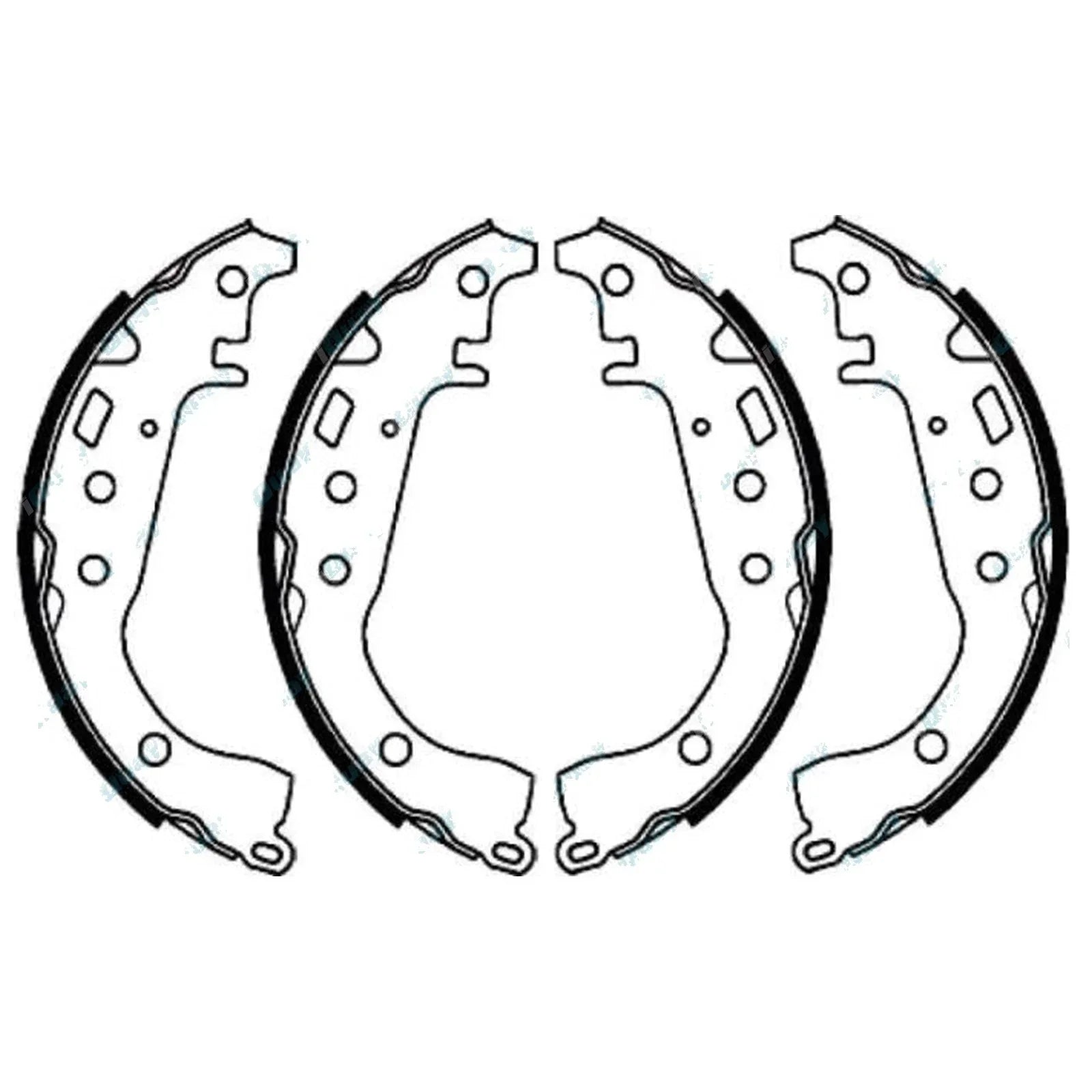 Rear Brake Shoes Lining Set for Toyota Prius 2001-2016 (2 x Shoes)