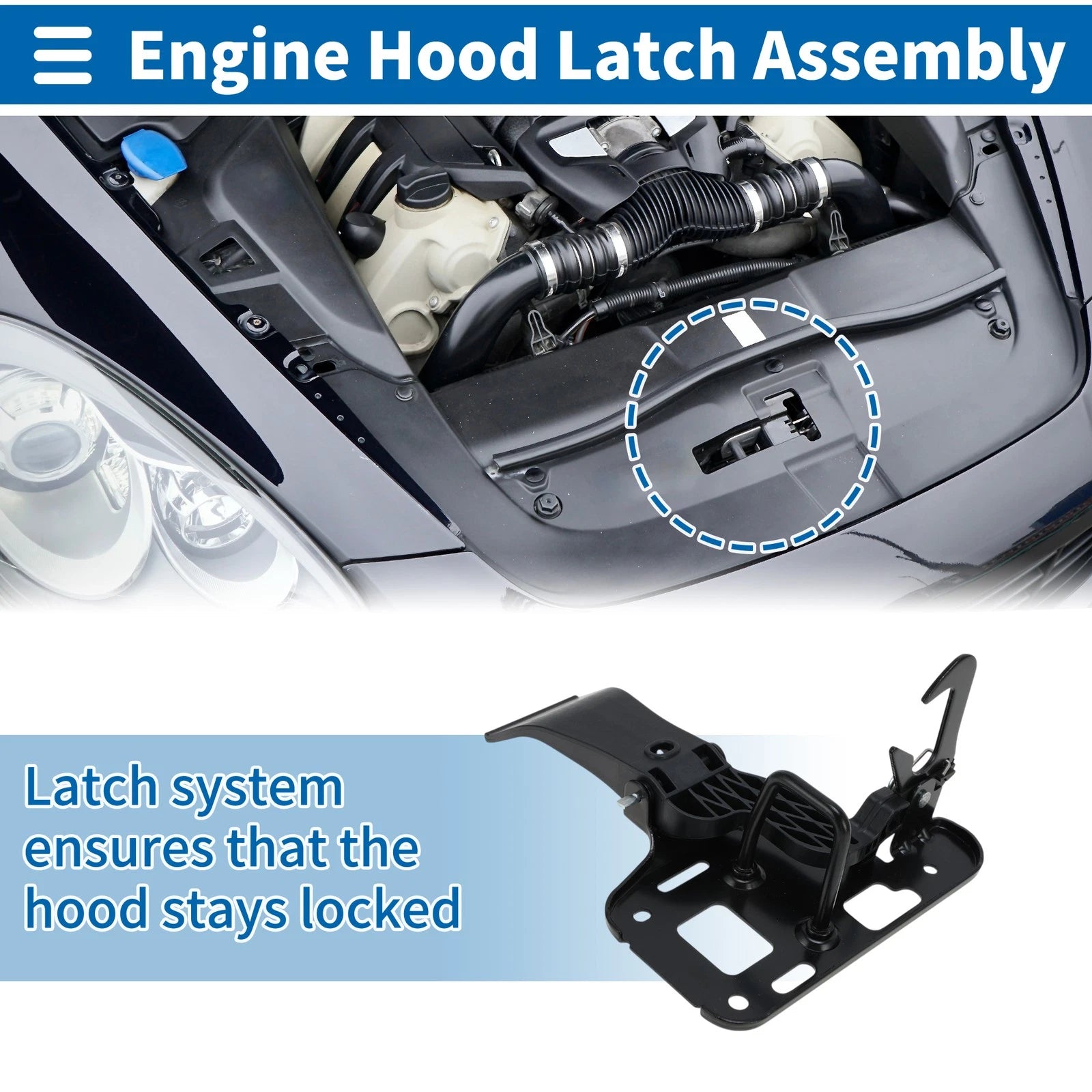 Hood Latch Assembly for Audi Q5 (2009–2017) No. 8R0823480B