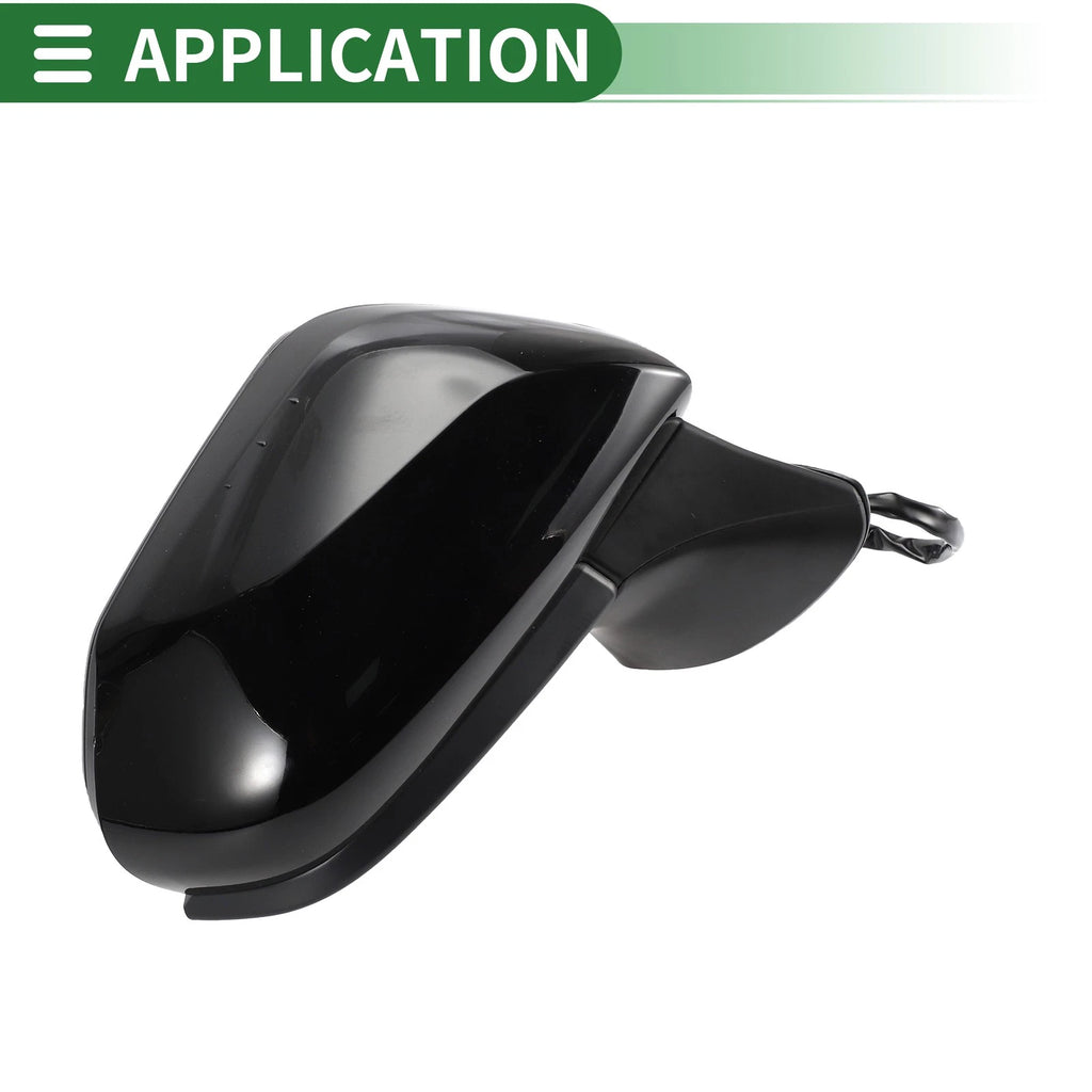 Right Side Door Mirror for Toyota Camry (Manual Folding, Gloss Black)