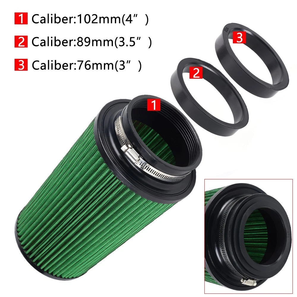 Cold Air Intake Filter 3" 3.5" 4" for Universal (Fits Most Models)