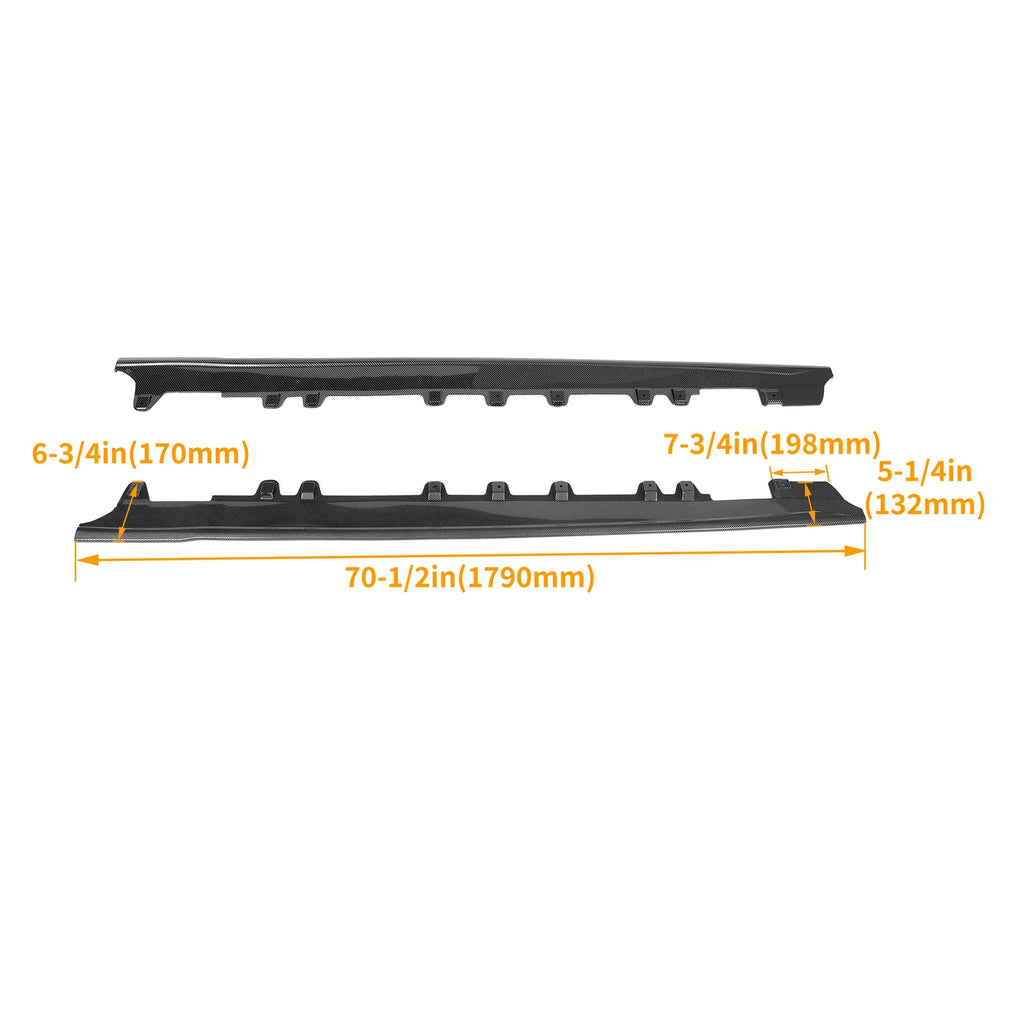 Carbon Fiber Side Skirt Rocker Panels for Toyota Supra A90 (2020–2023)