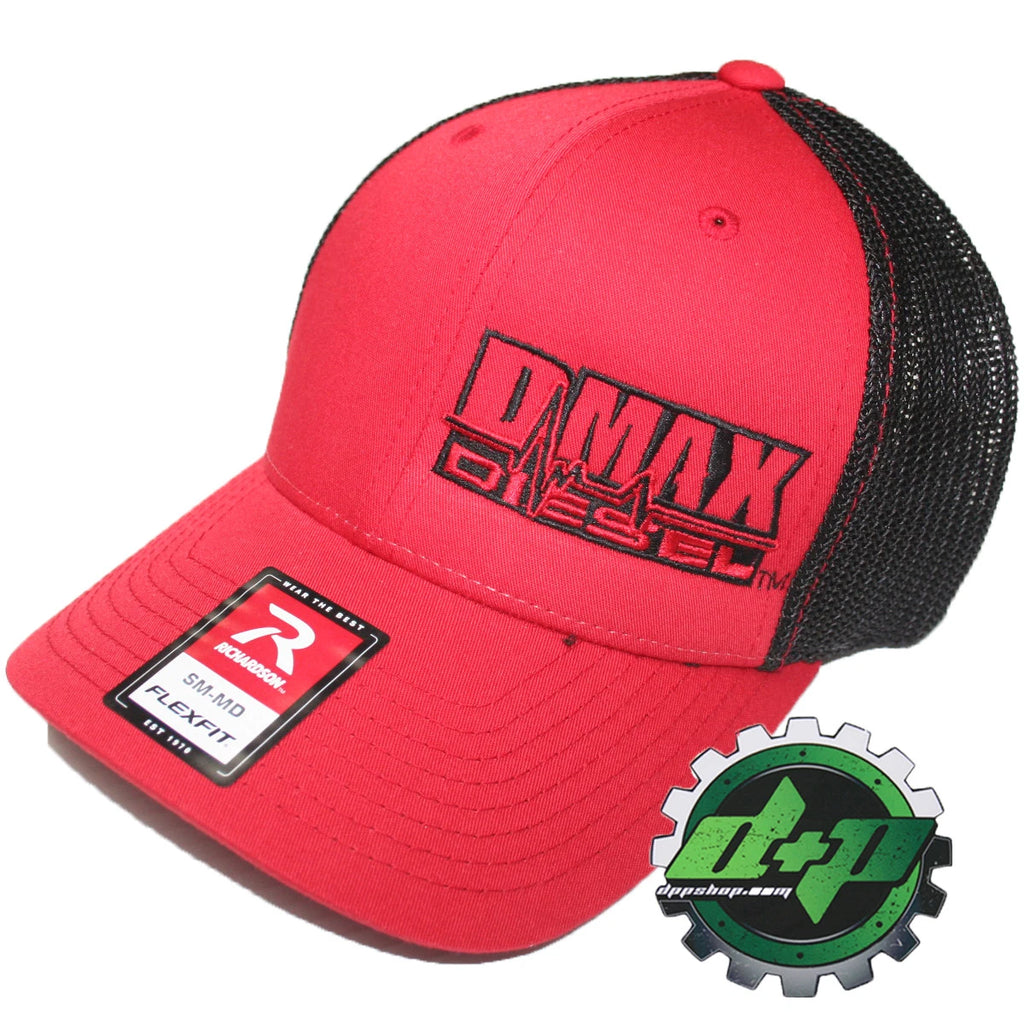 Duramax Diesel Truck Hat Flexfit Red Black Mesh Back S/M