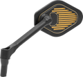 Adjustable Mirror for Drag Specialties (Black/Gold, Short Stem, Left)