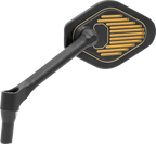 Adjustable Mirror for Drag Specialties (Black/Gold, Short Stem, Left)