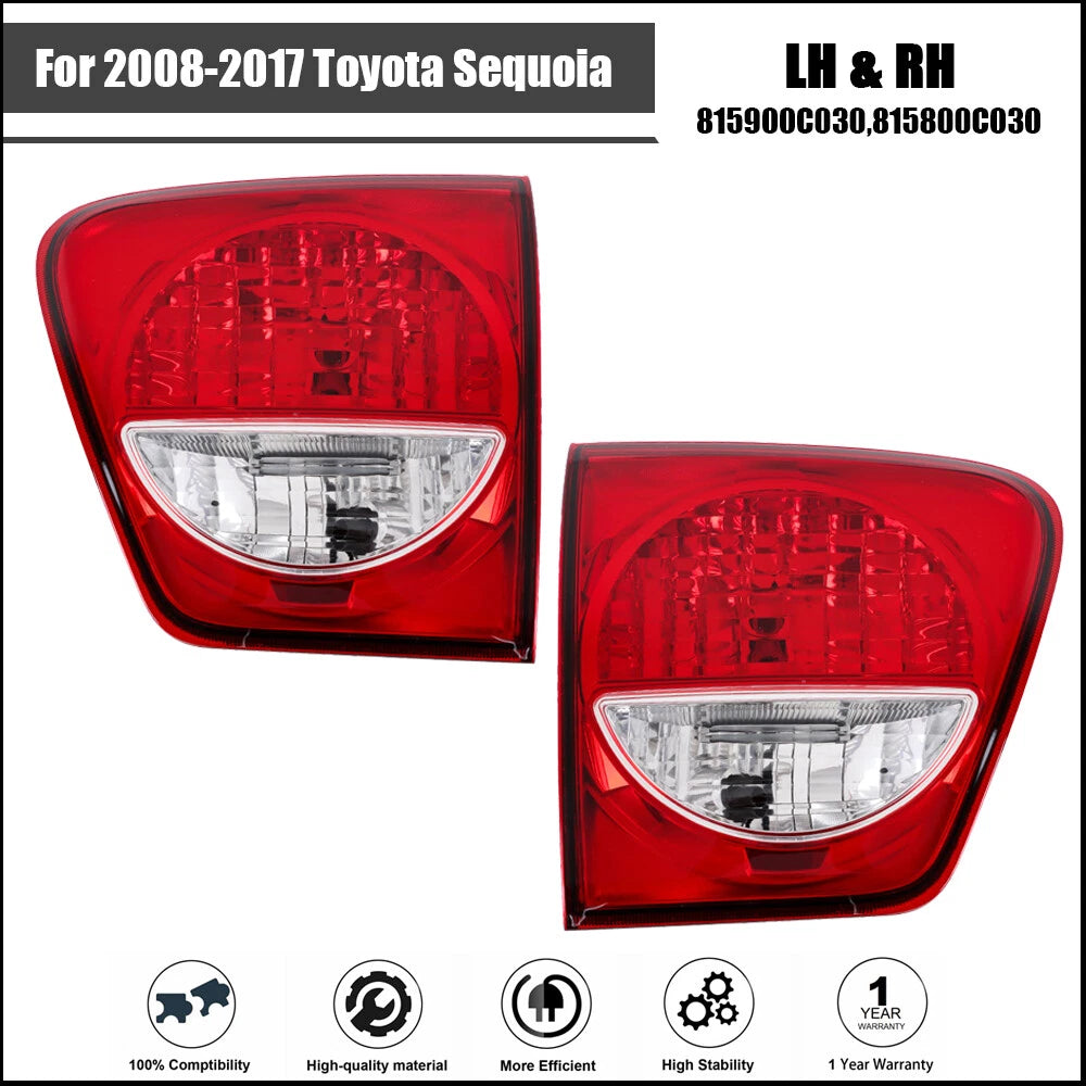Tail Light Assembly for Toyota Sequoia (2008–2017) Inner Right & Left