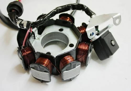 Magneto Stator + Flywheel for PIT Trail Quad Dirt Bike ATV (200c 250cc)