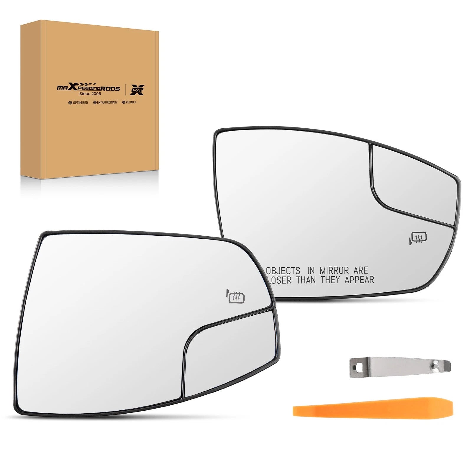 Pair Heated Mirror Glass for Ford C-Max, Escape (2013–2018)
