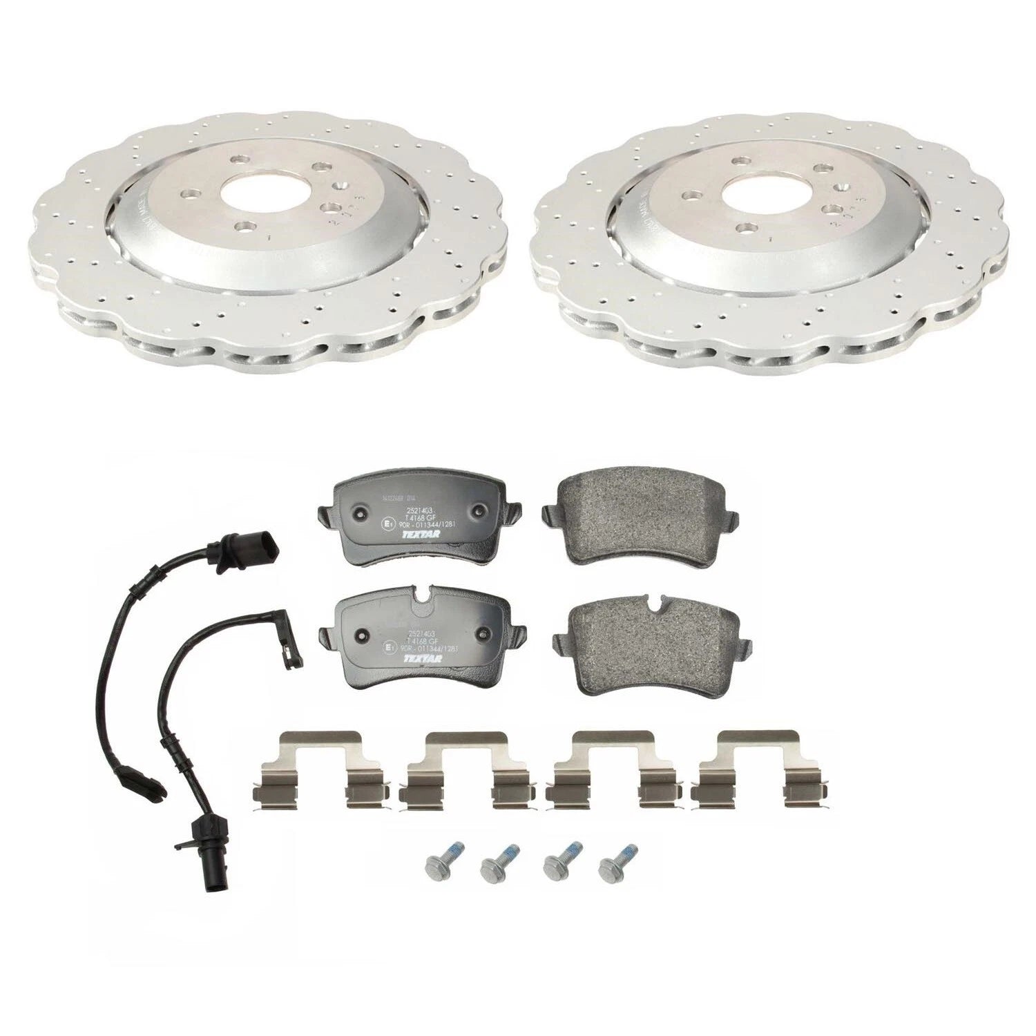 SHW Performance Brake Kit with Disc Rotors & Textar Pads for Audi RS7 (2014–2020)