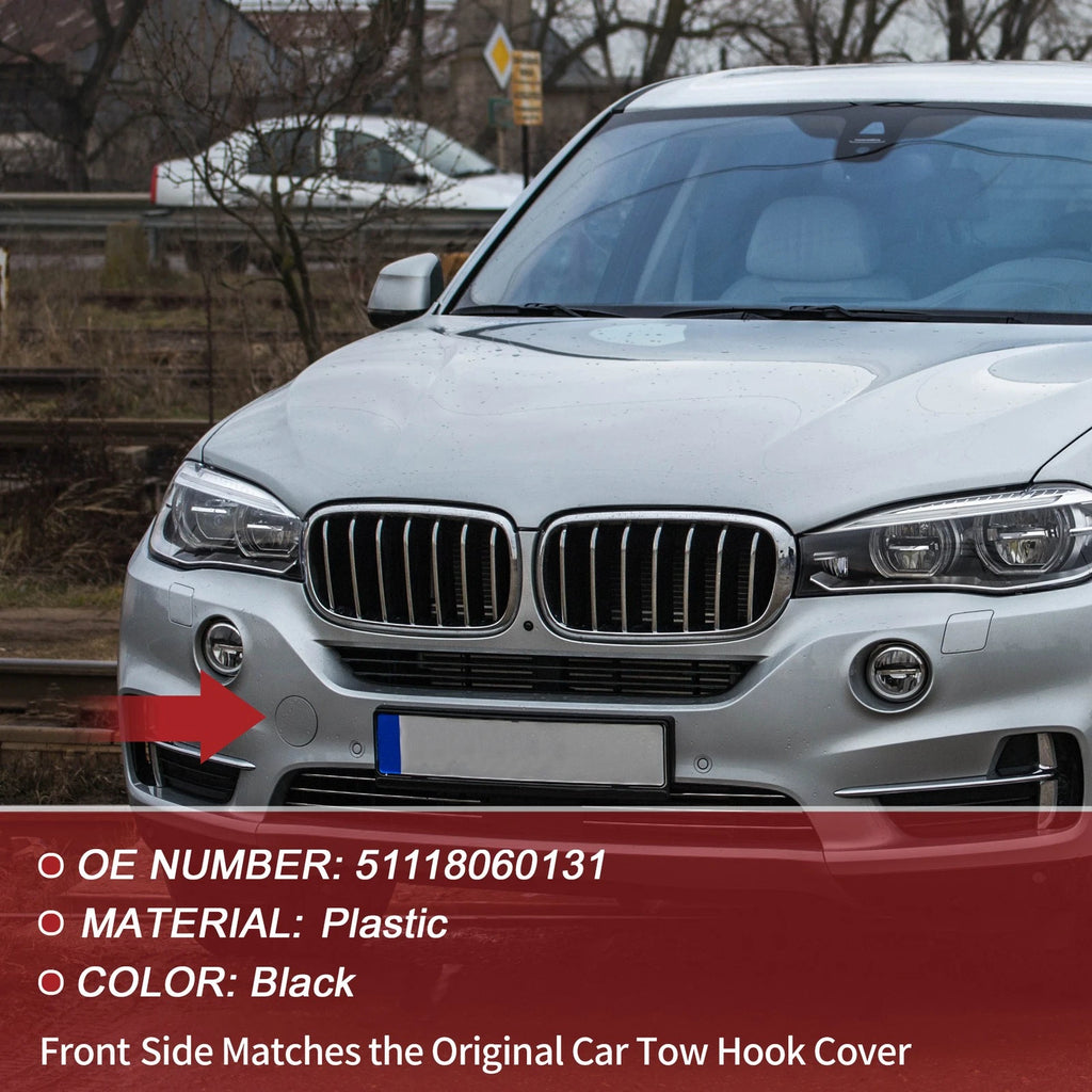 Tow Hook Cover for BMW X5 F15 M (2014–2018) No. 51118060131 Black