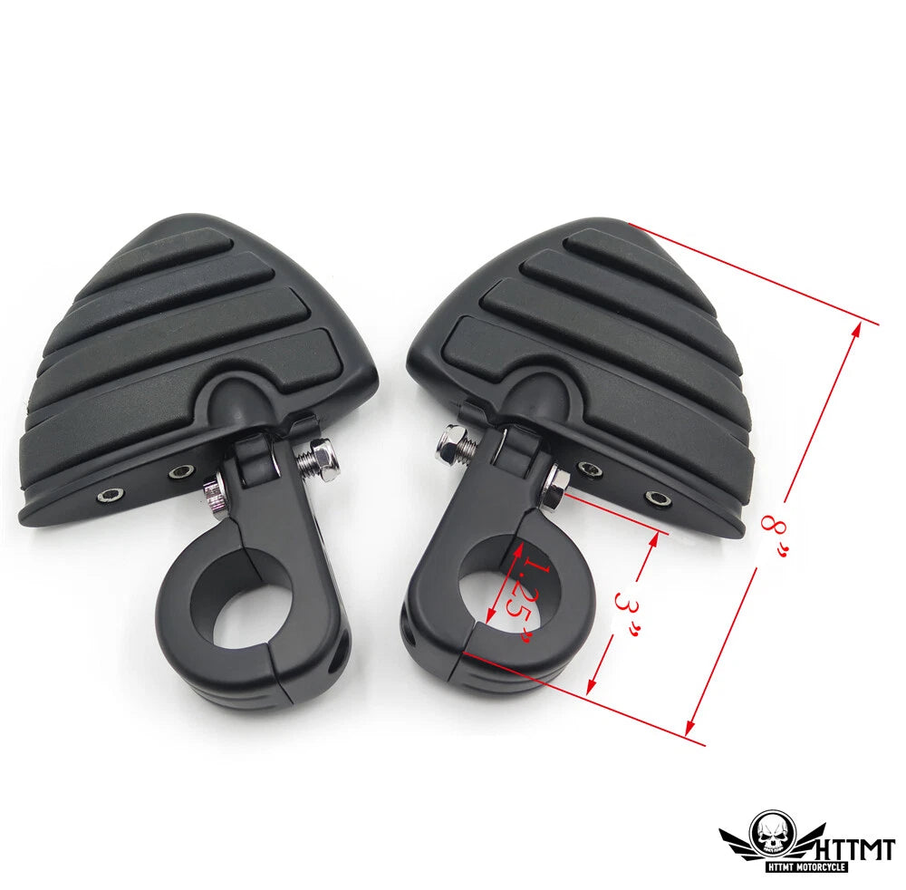 1.25" Wing Foot Peg Mount P Clamps for Suzuki VL125 VL250 VZ1500 C800 C1800RT