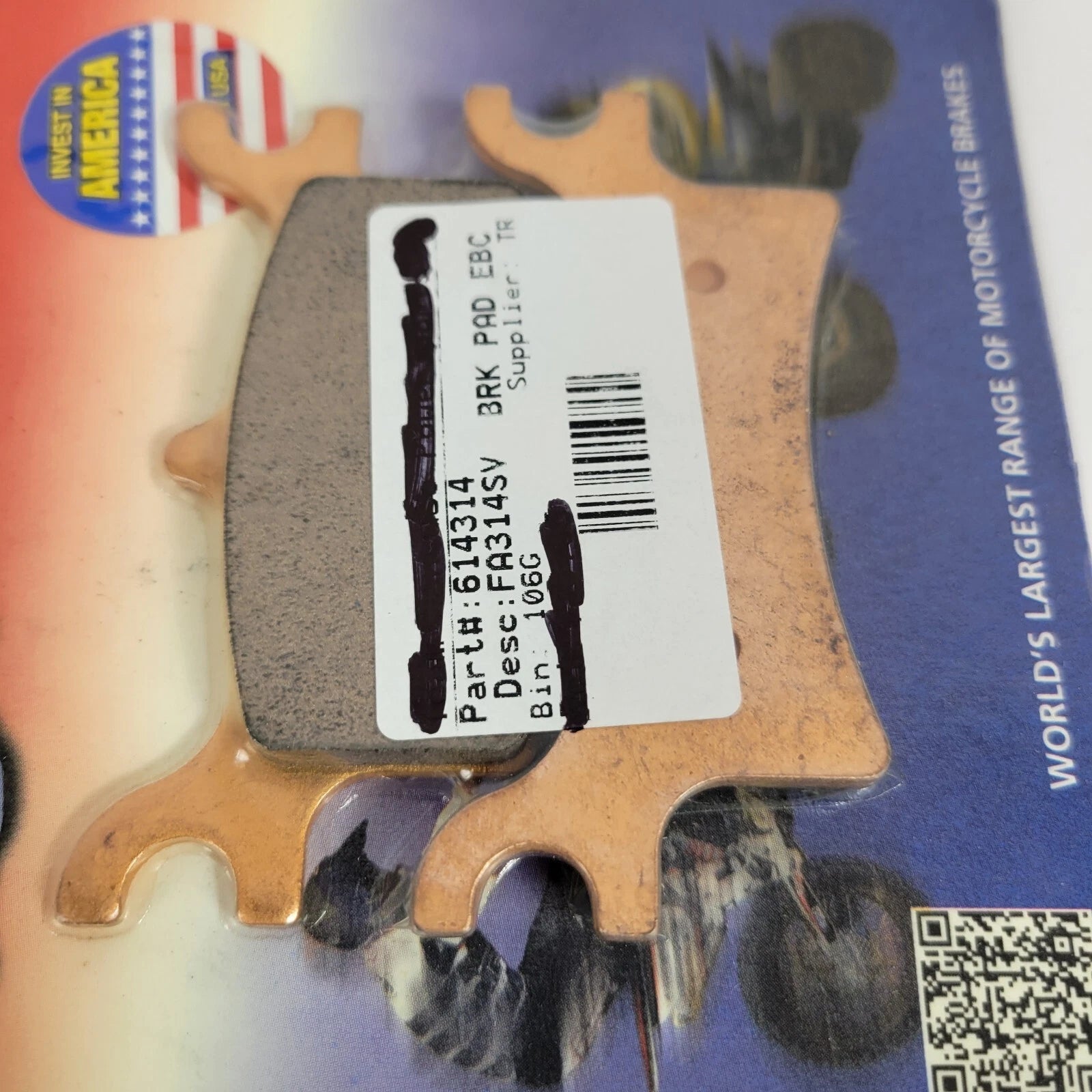EBC Sintered Rear Brake Pads FA314R for Polaris Magnum Scrambler & Sportsman (1995–2004)
