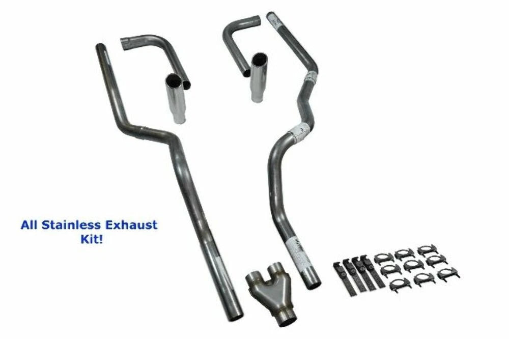 Dual Exhaust Kit for Chevy GMC 1500 (2019–2025) - Stainless Steel, Side Exit