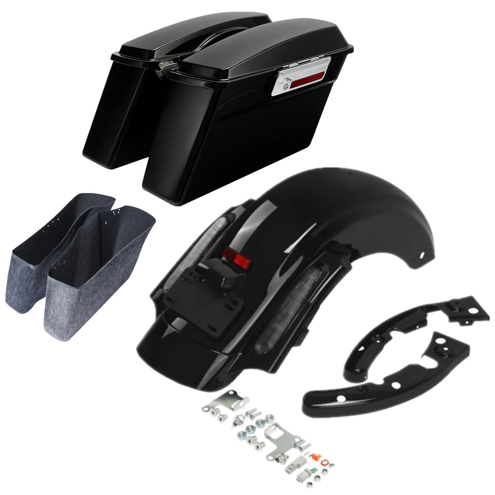 Hard Saddlebags & Rear Fender System for Harley Touring Street Glide (2009–2013)