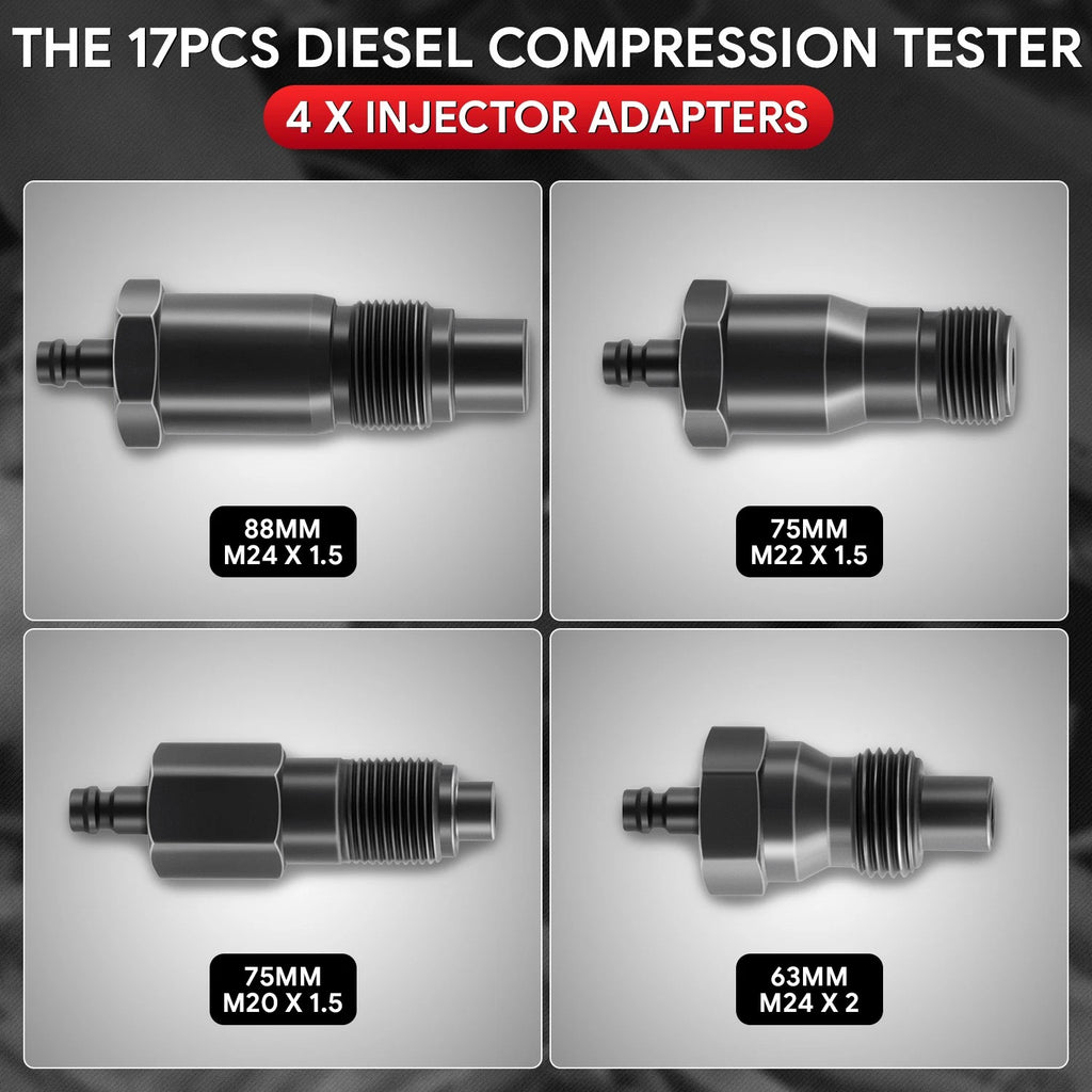 Compression Tester Tool Kit for Diesel Engines (TU-15B)