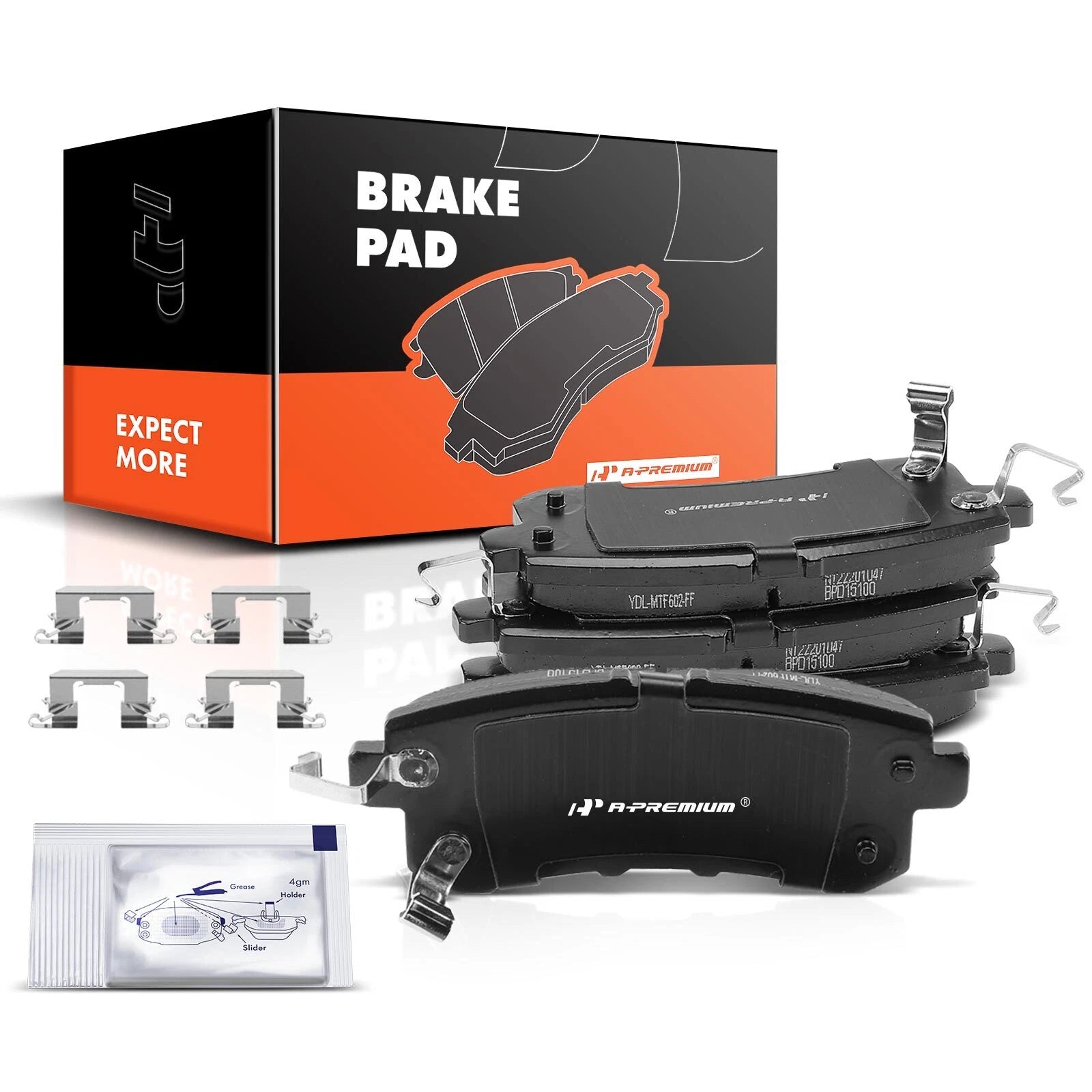 Set of 4 Rear Ceramic Brake Pads for Nissan Armada (2017–2019) INFINITI QX56 (2011–2013)