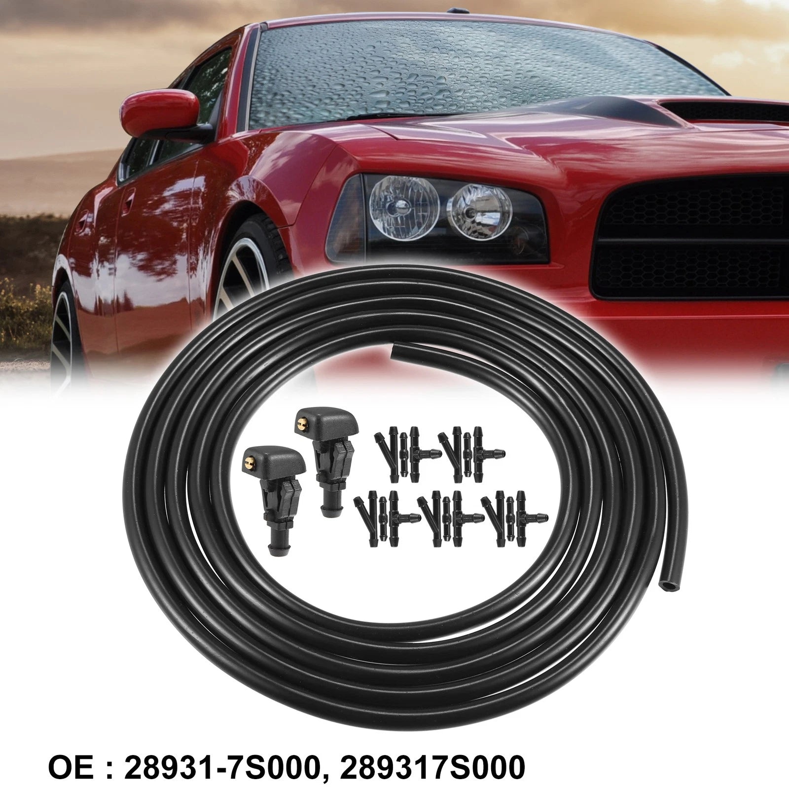 2X Windshield Washer Nozzle Hose Kit for Nissan Infiniti (28931-7S000)