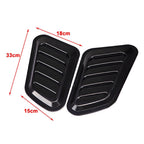 2X Air Flow Intake Hood Scoop Vent Cover Universal Black