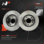 Front Disc Brake Rotors & Ceramic Pads for Kia Sedona (2002-2004)