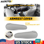 Set of 2 Door Panels for Toyota Sienna (2011–2017) Leather Gray Armrest Cover