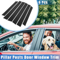 6 Pcs Pillar Posts Door Window Trim Cover for Honda CR-V (2007–2011) Black