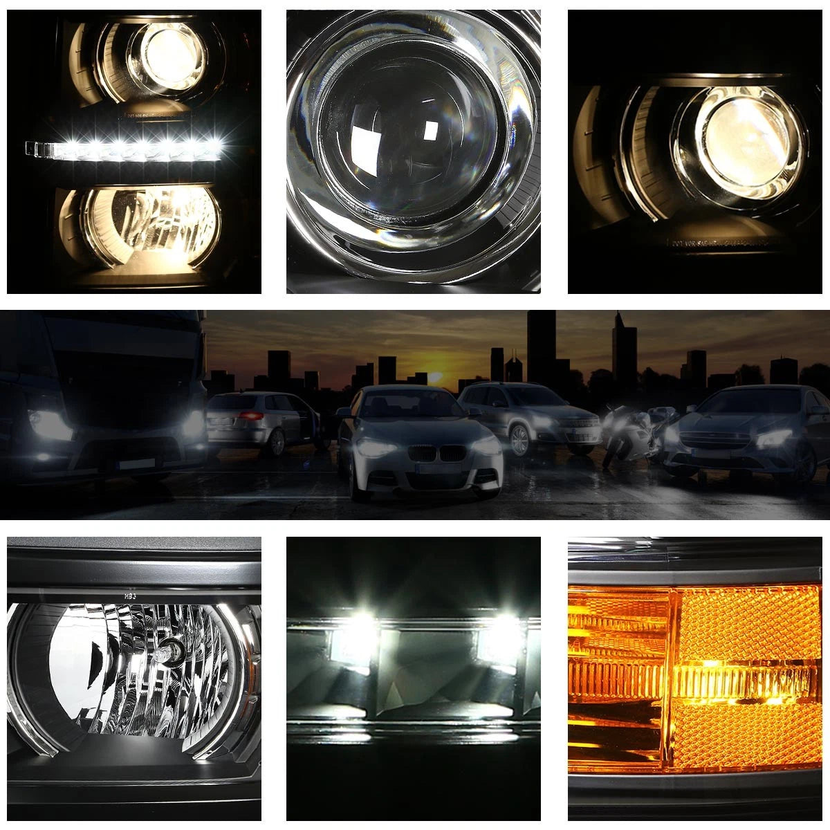 Projector Headlight with LED DRL for Chevy Silverado (2014–2015)