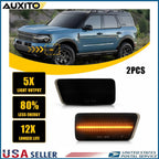 Smoked LED Bumper Side Marker Lights for Ford Bronco Sport (2021–2023)