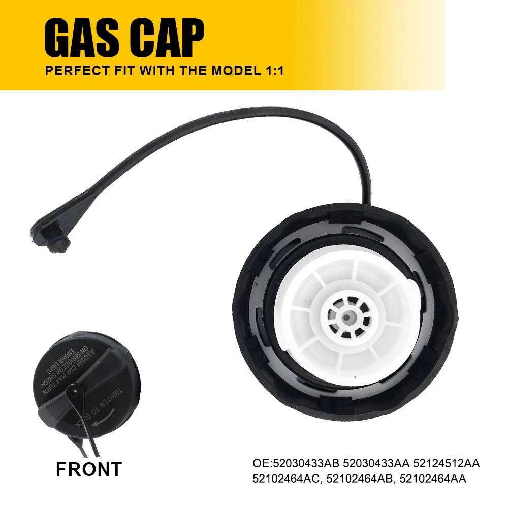 Fuel Tank Fill Gas Cap with Tether for Jeep Grand Cherokee Liberty (2002–2010)