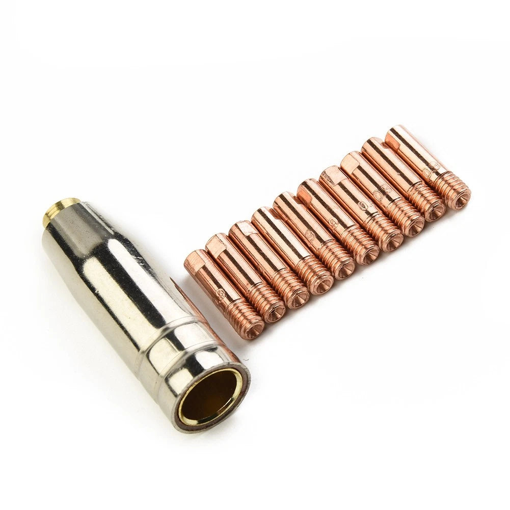 Set of 12 Power Nozzles 0.9mm M6 Contact Tube Holder for MB-15AK