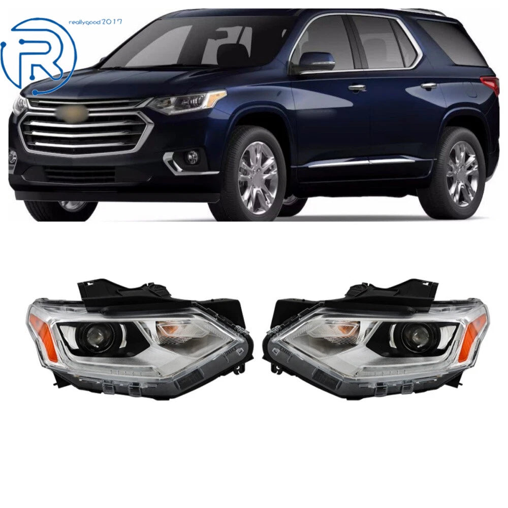 Set of 2 HID Headlights for Chevy Traverse (2018–2021)