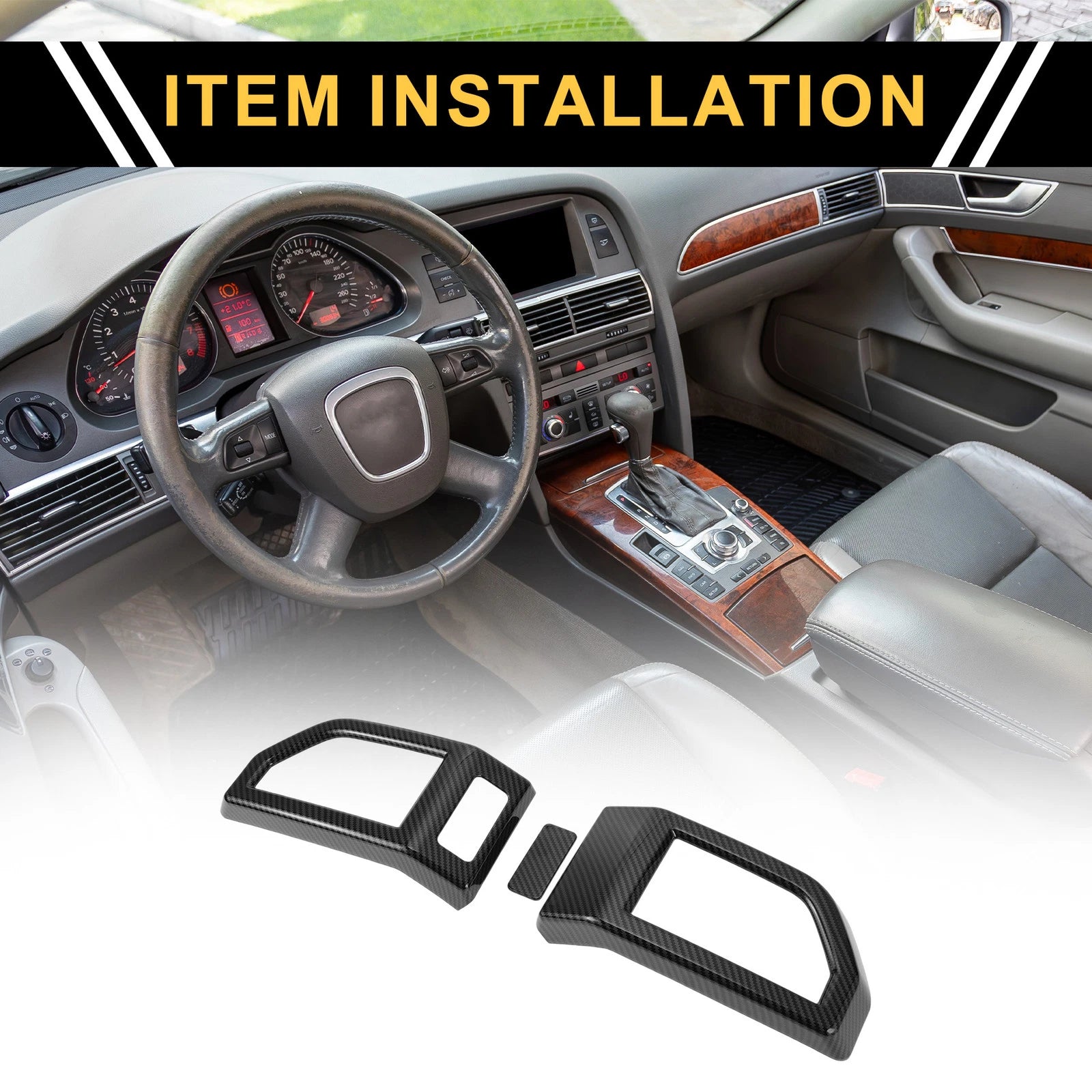 Set of 2 Carbon Fiber Air Vent Covers for Ford F-150 (2015–2020)