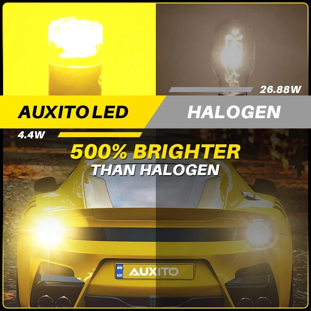 Set of 2 Amber LED Bulbs for Backup Reverse Light (912, 921, T15)