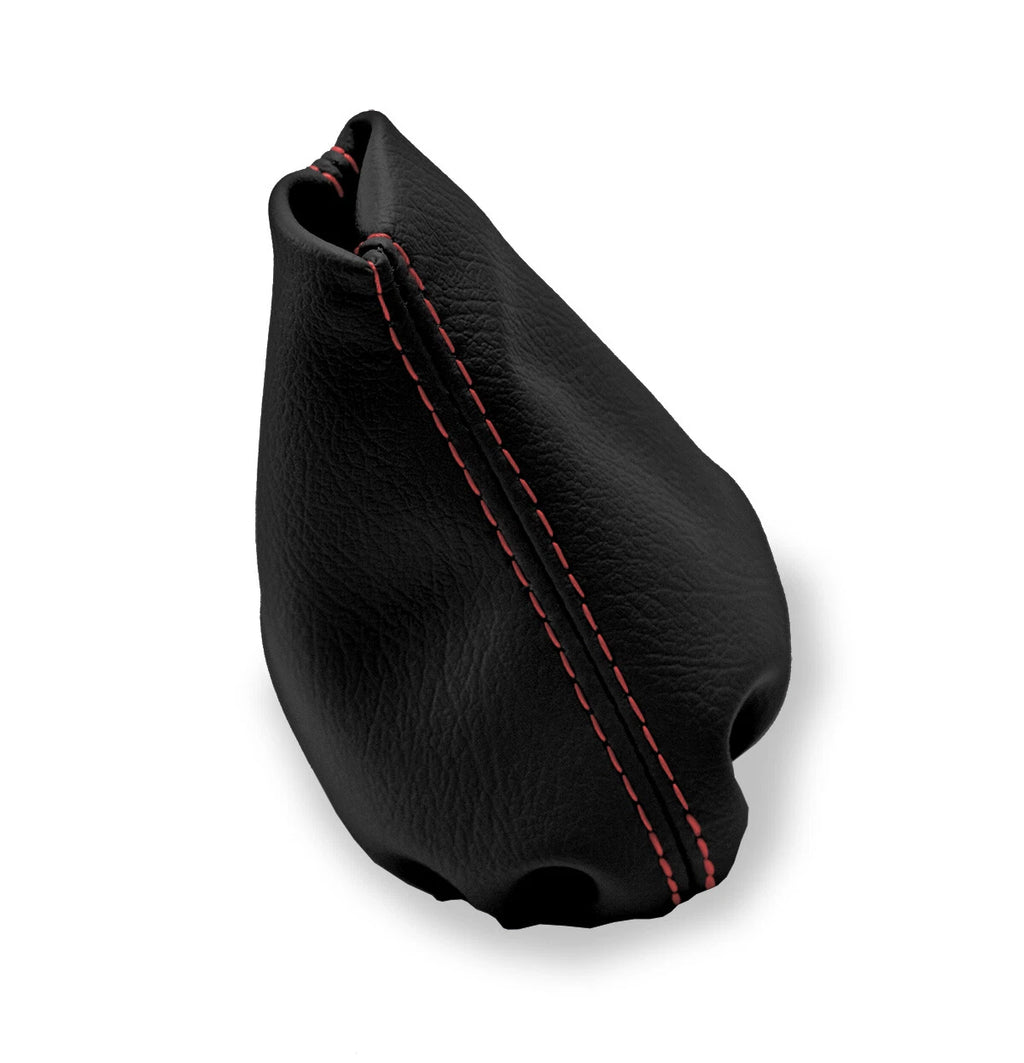 Leather Manual Shift Boot Cover for BMW E21 E12 (1975–1984) Black Red Stitch
