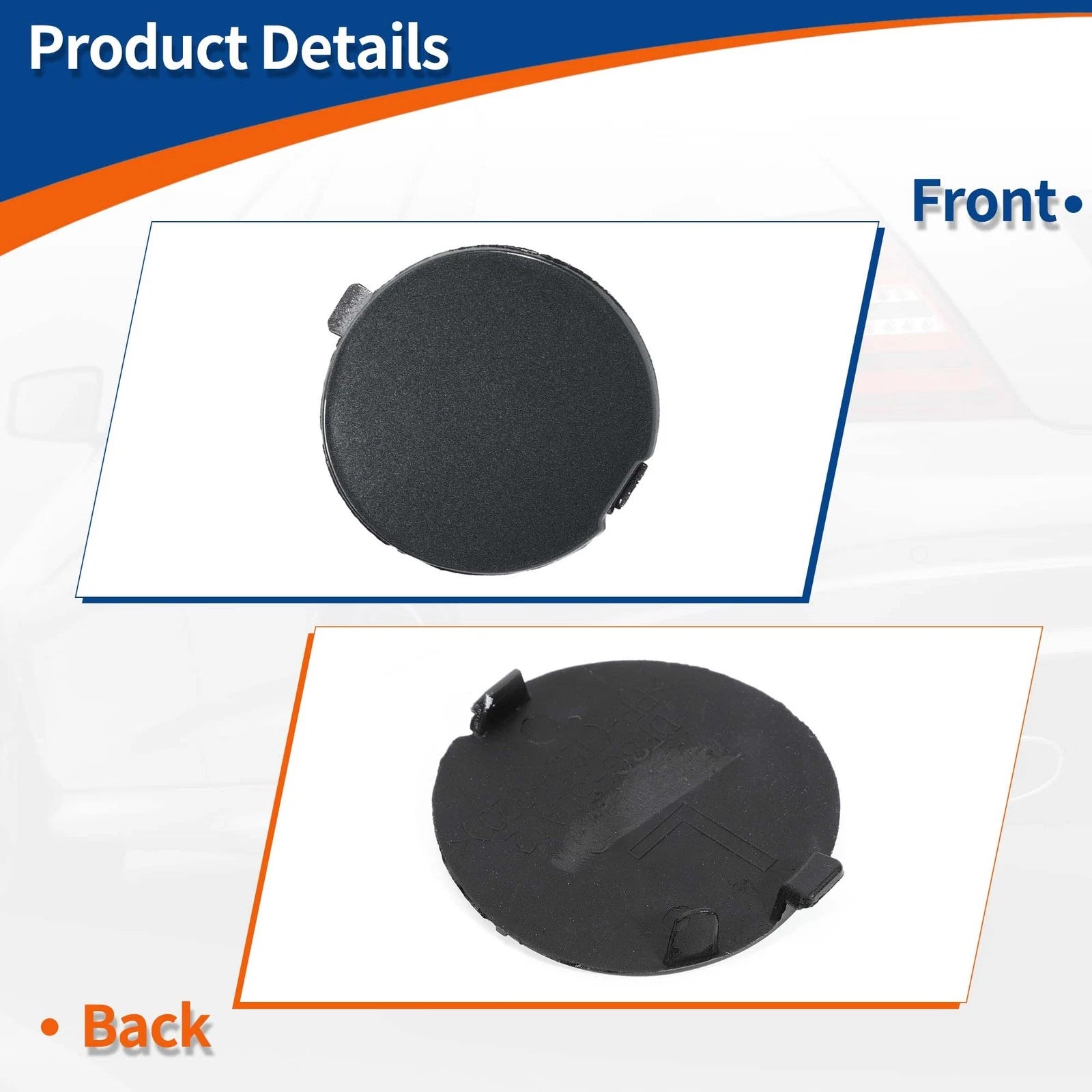 Front Tow Hook Cover for Mazda (No.D10J50A12A) (Polymetal Gray Metallic)