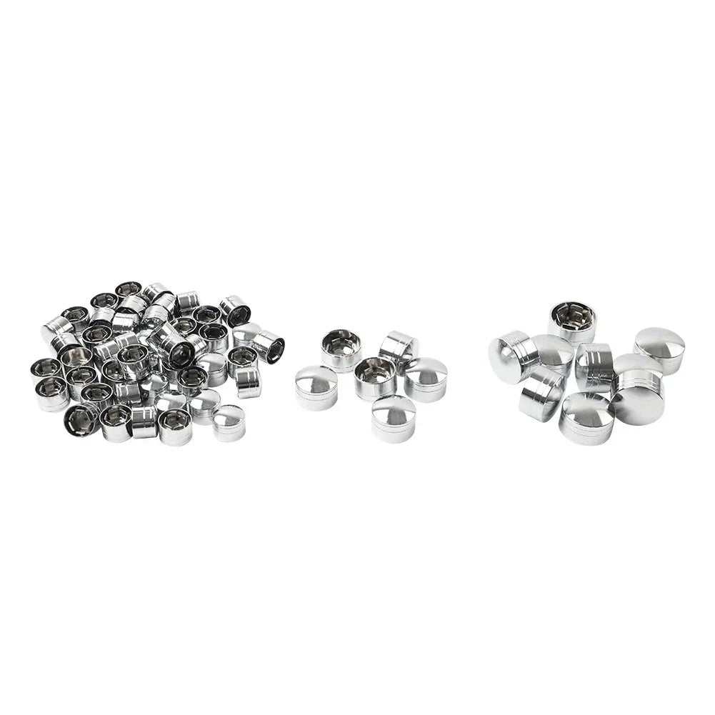 63 Pcs Chrome Engine Topper Bolt Caps for Harley Softail FXST (2000-2006)