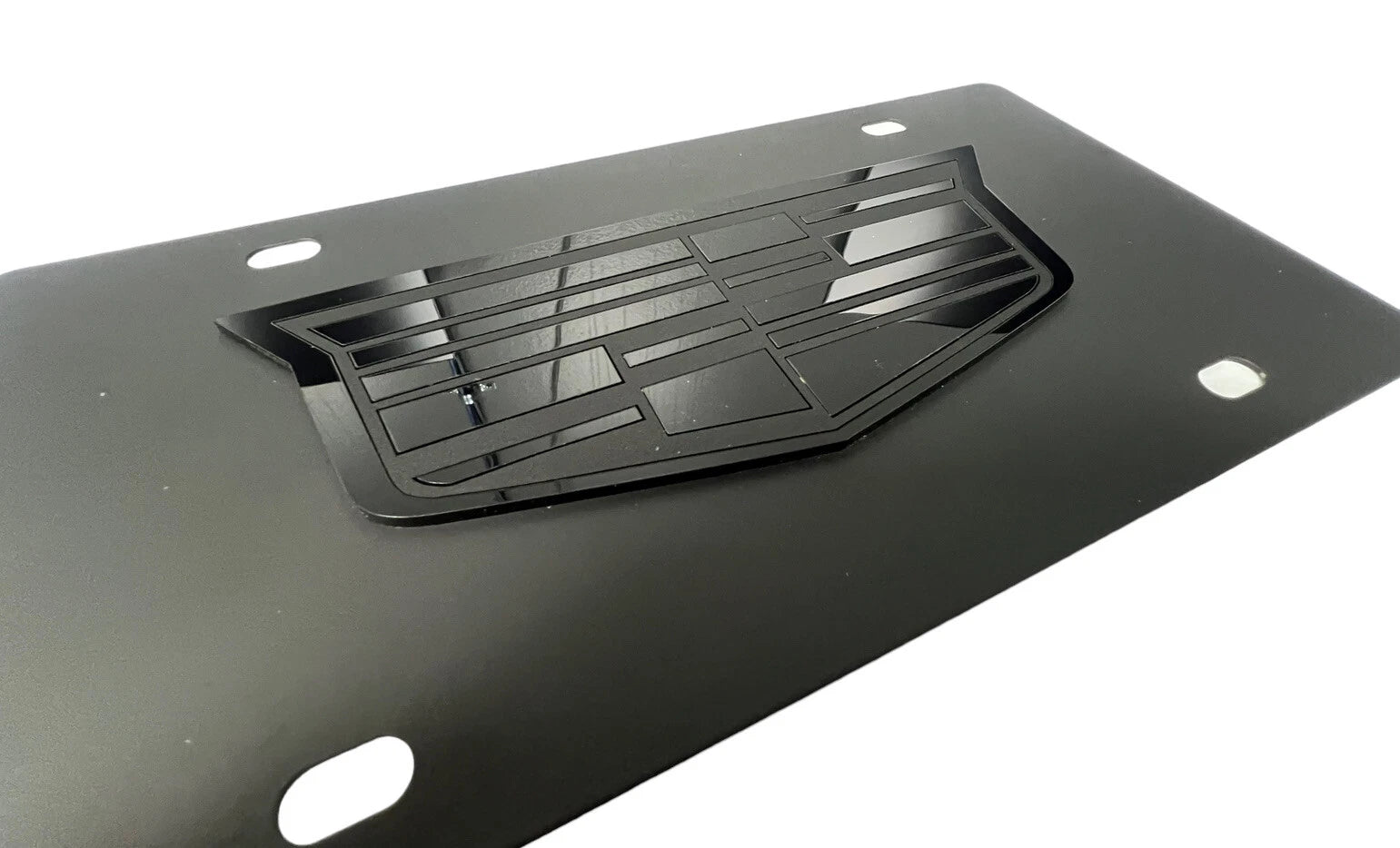 Cadillac Vanity License Plate Front Blackout Stainless Steel Logo for Cadillac (2000–2025)