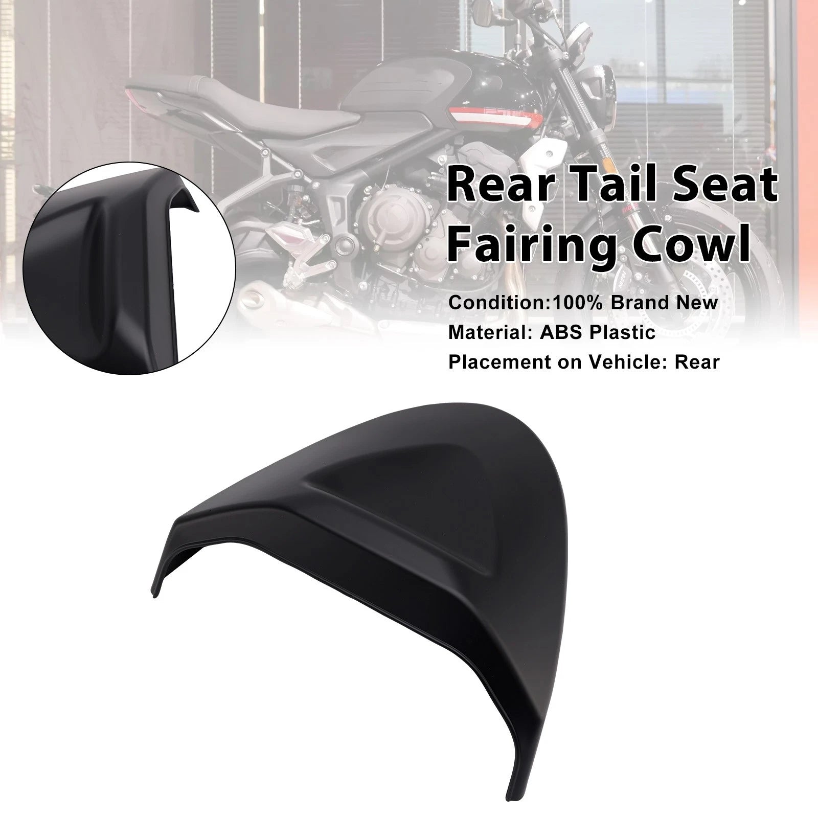 Rear Tail Seat Fairing Cowl Cover for Trident 660 (2022–2025) Matt Black
