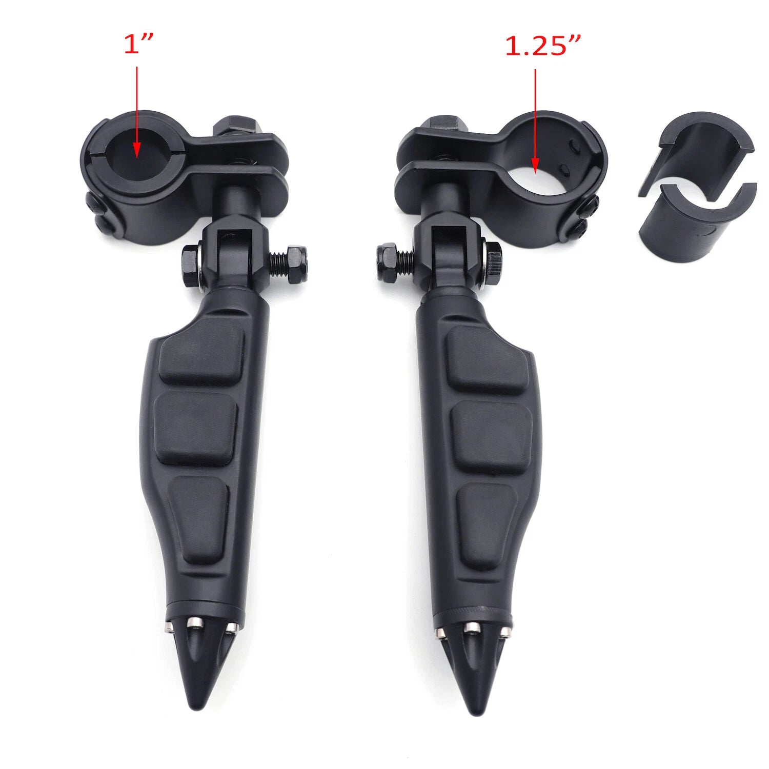 1" 1-1/4" Highway Radical Stiletto 4475 Foot Pegs Clamps for Yamaha XV250 (2007–2017)