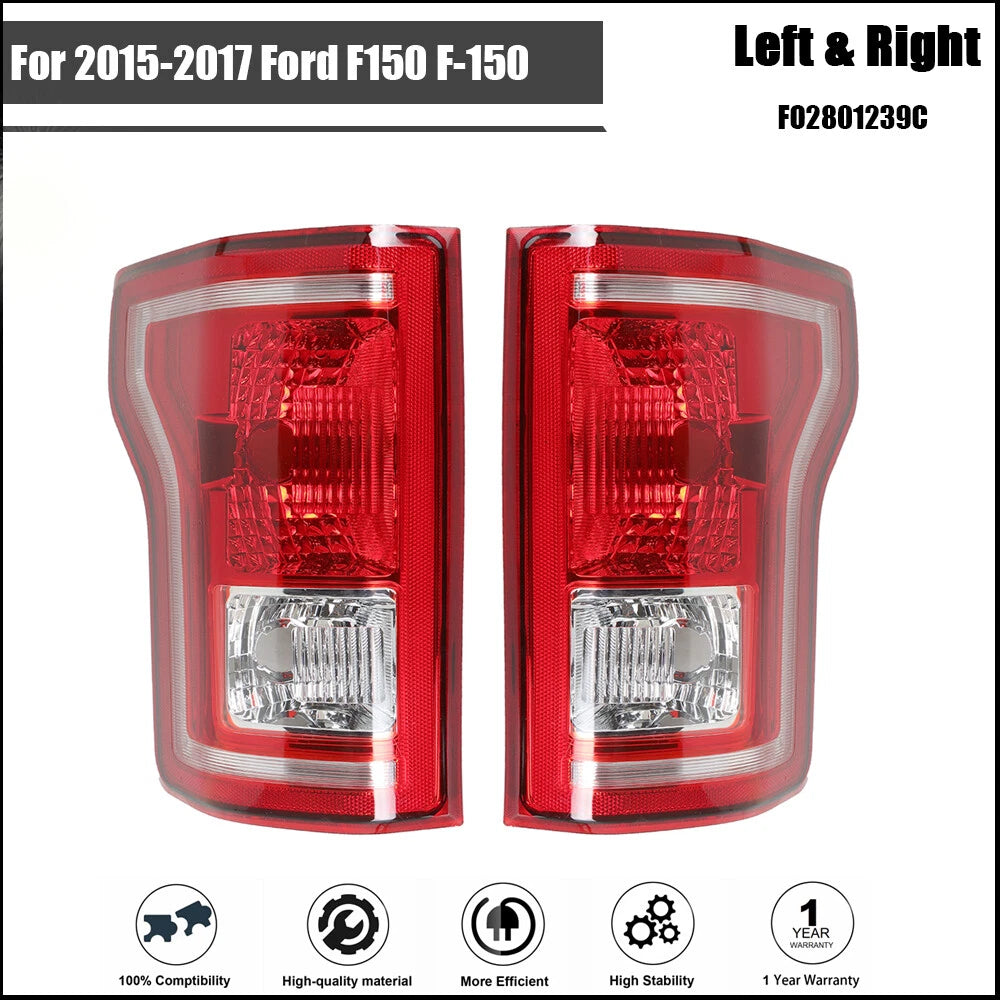 Halogen Tail Light Assembly for Ford F-150 (2015–2017) Set of 2