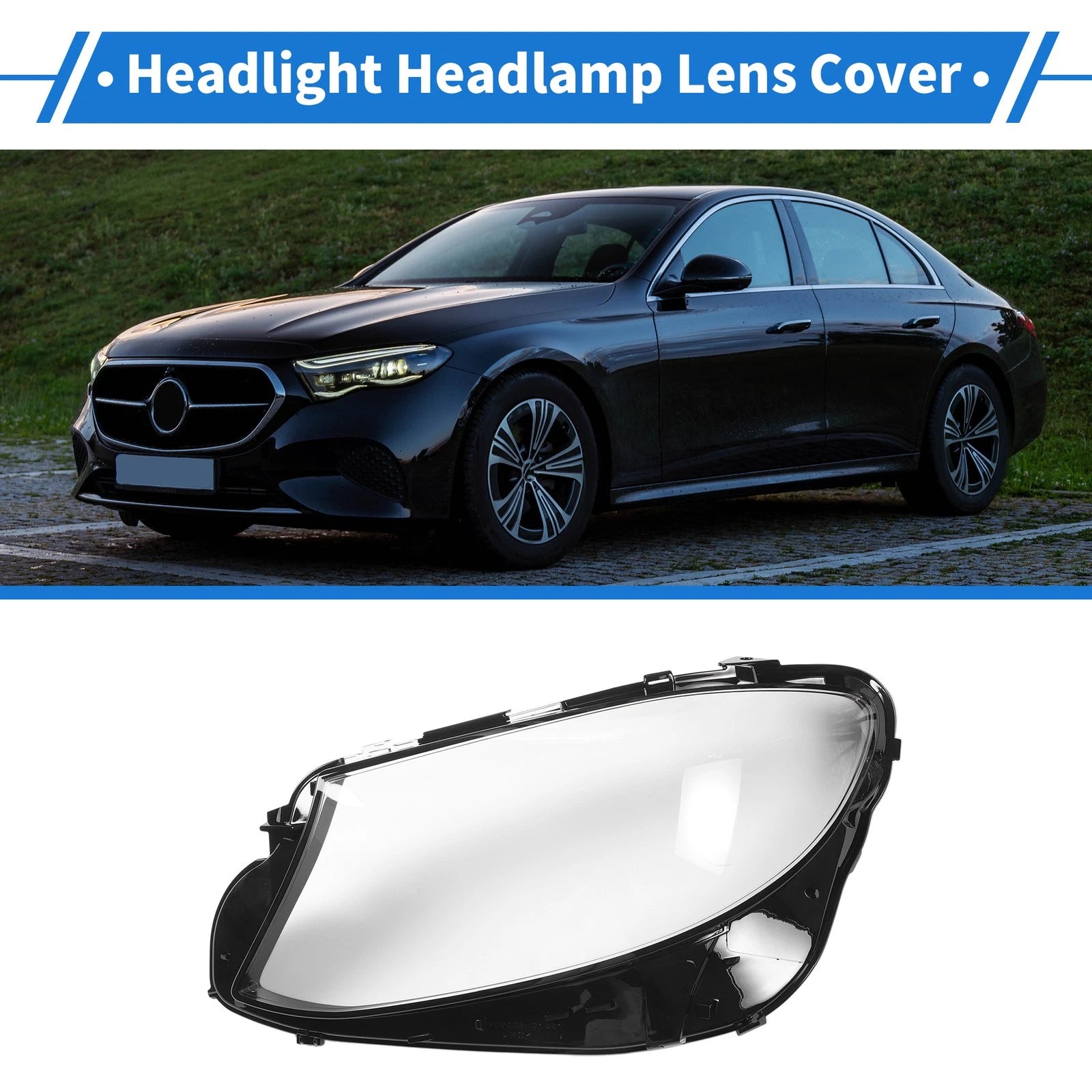 Headlight Lens Cover for Mercedes-Benz E-Class (2016–2021)