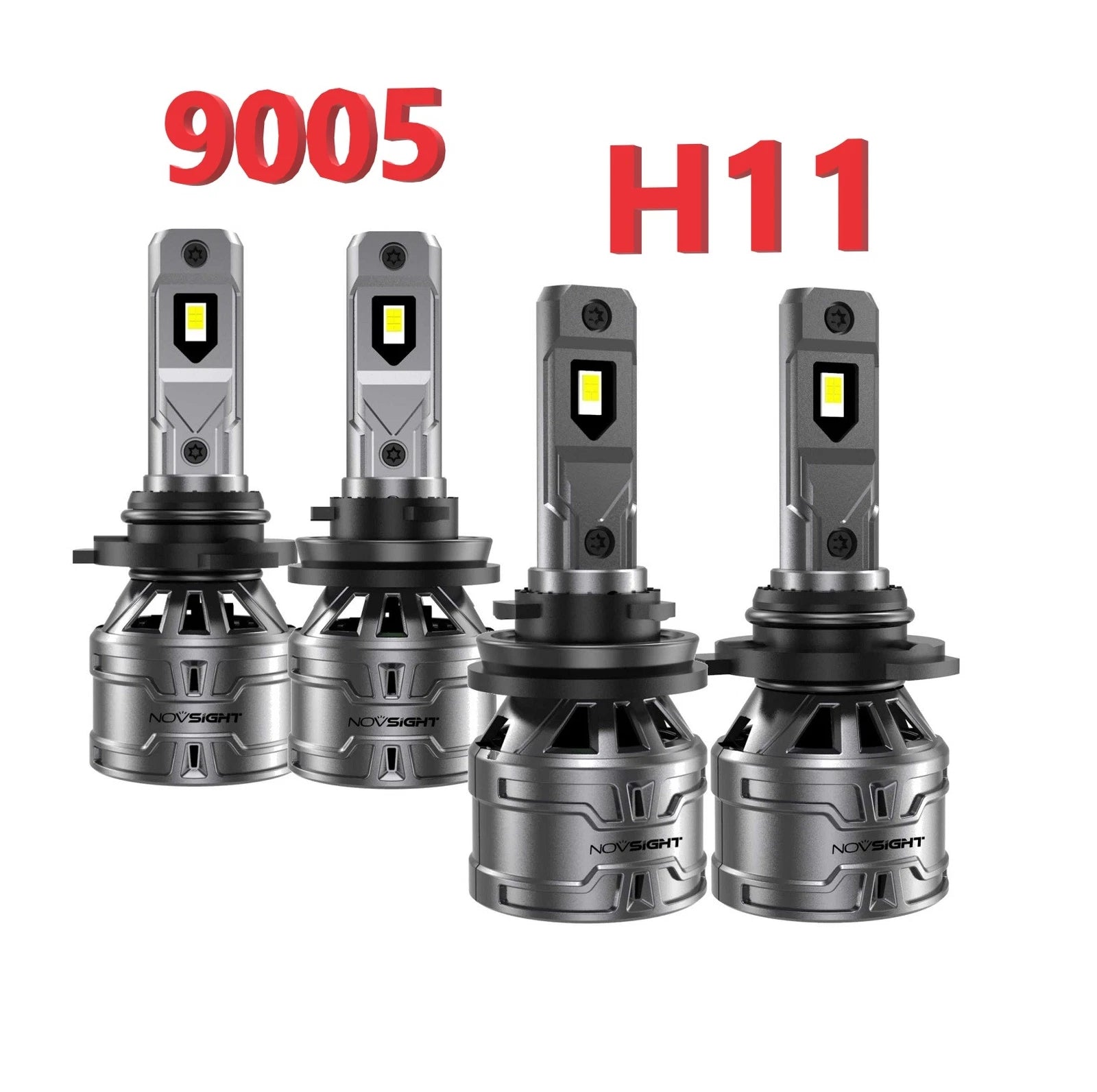 Set of 4 LED Headlight Conversion Bulbs 9005 H11 for H/L Beam 13000LM