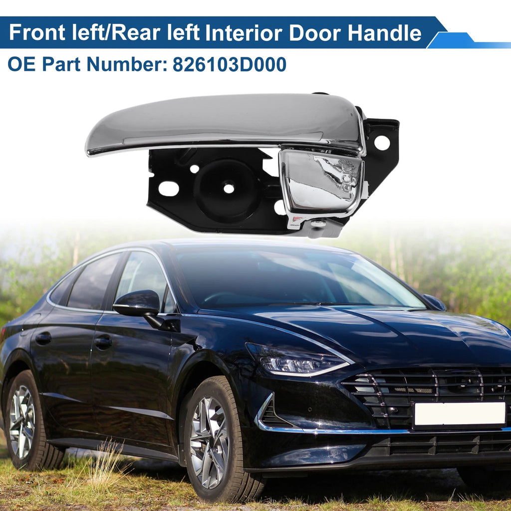 Interior Door Handle for Hyundai Sonata (2001–2005) No. 826103D000 Black Chrome