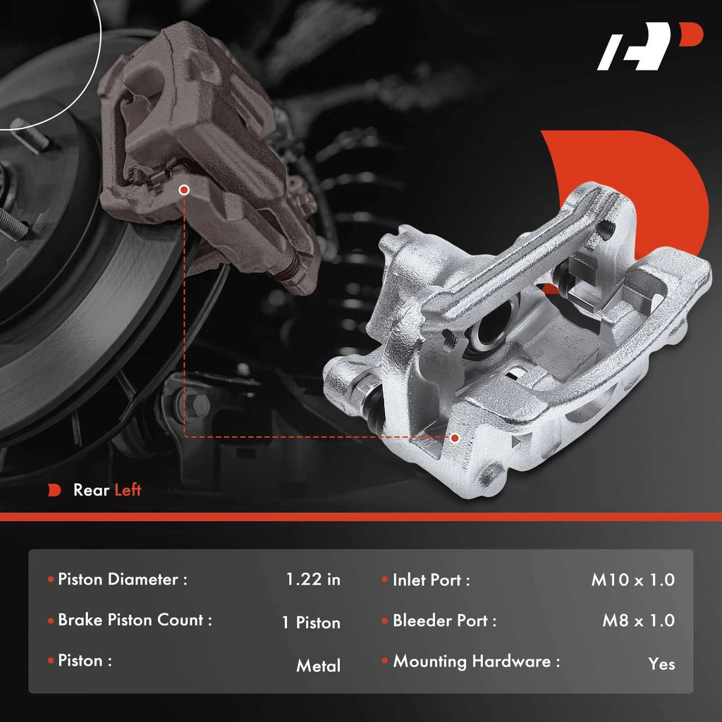 Rear Left Brake Caliper with Bracket for Hyundai Elantra (2009-2012)