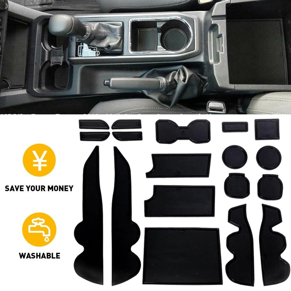 Liner Insert for Toyota Tacoma (2016–2022) Cup and Door Center Console Black