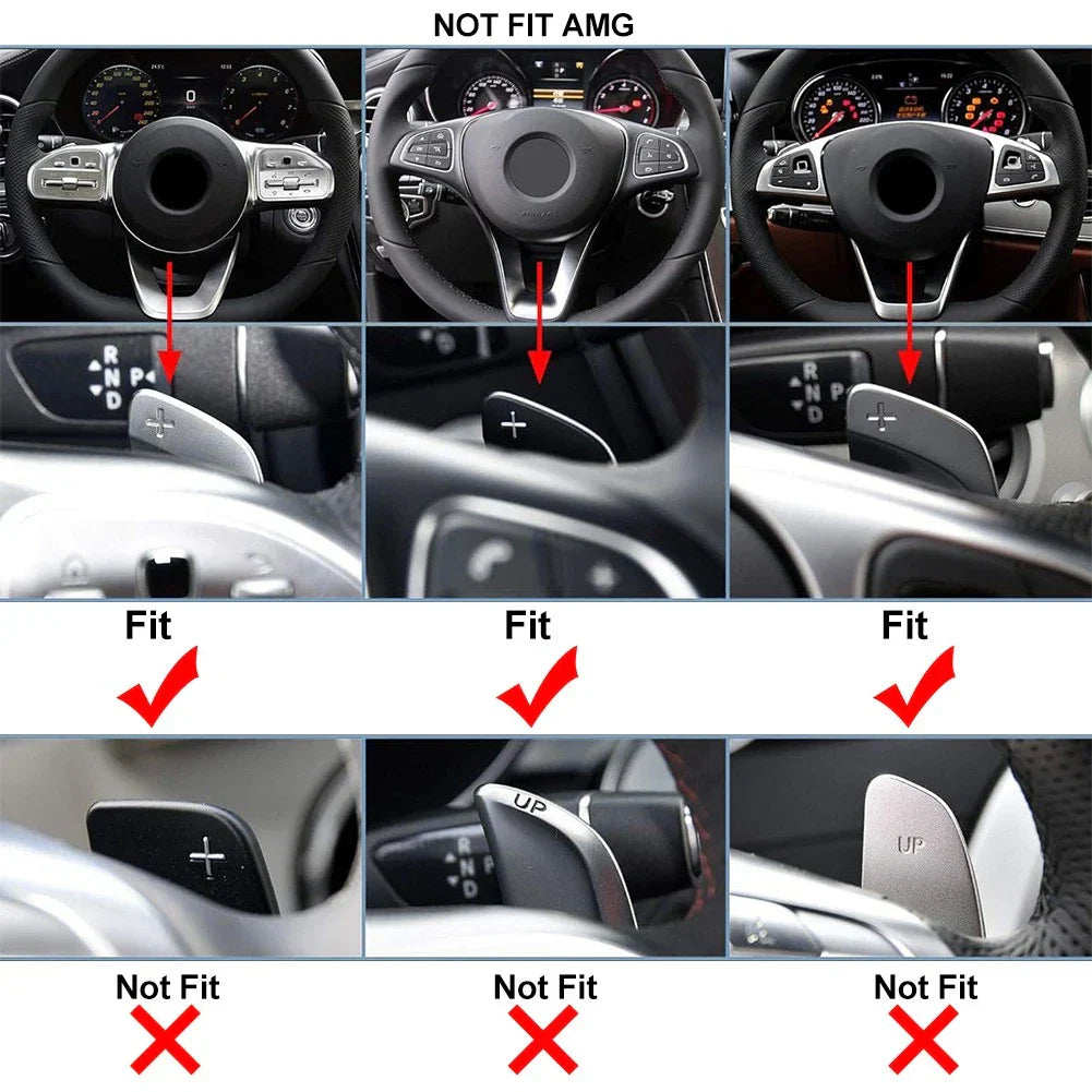 Steering Wheel Shifter Paddle Extensions for Mercedes-Benz A/B/C/E/S/G/V-Class