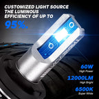 4X 9005 H11 LED Headlight Bulbs Combo for NOVSIGHT (20000LM 6500K)