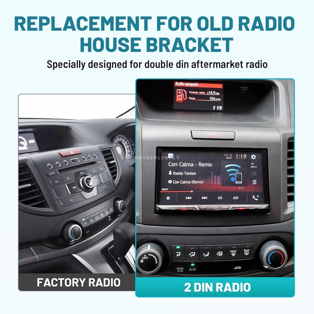 Double DIN Radio Install Dash Bracket & Wire Harness for Honda CR-V (2012–2016)