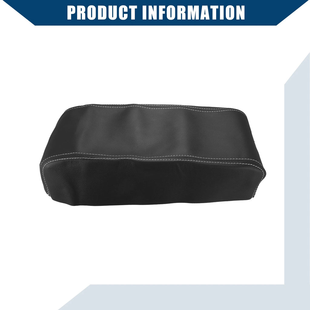 Center Console Armrest Covers for Nissan Pathfinder (2013–2020) Faux Leather Black Gray