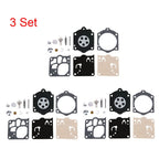 Set of 3 Carburetor Overhaul Kits for Walbro K12-WG, K15-WJ, K12-WJ