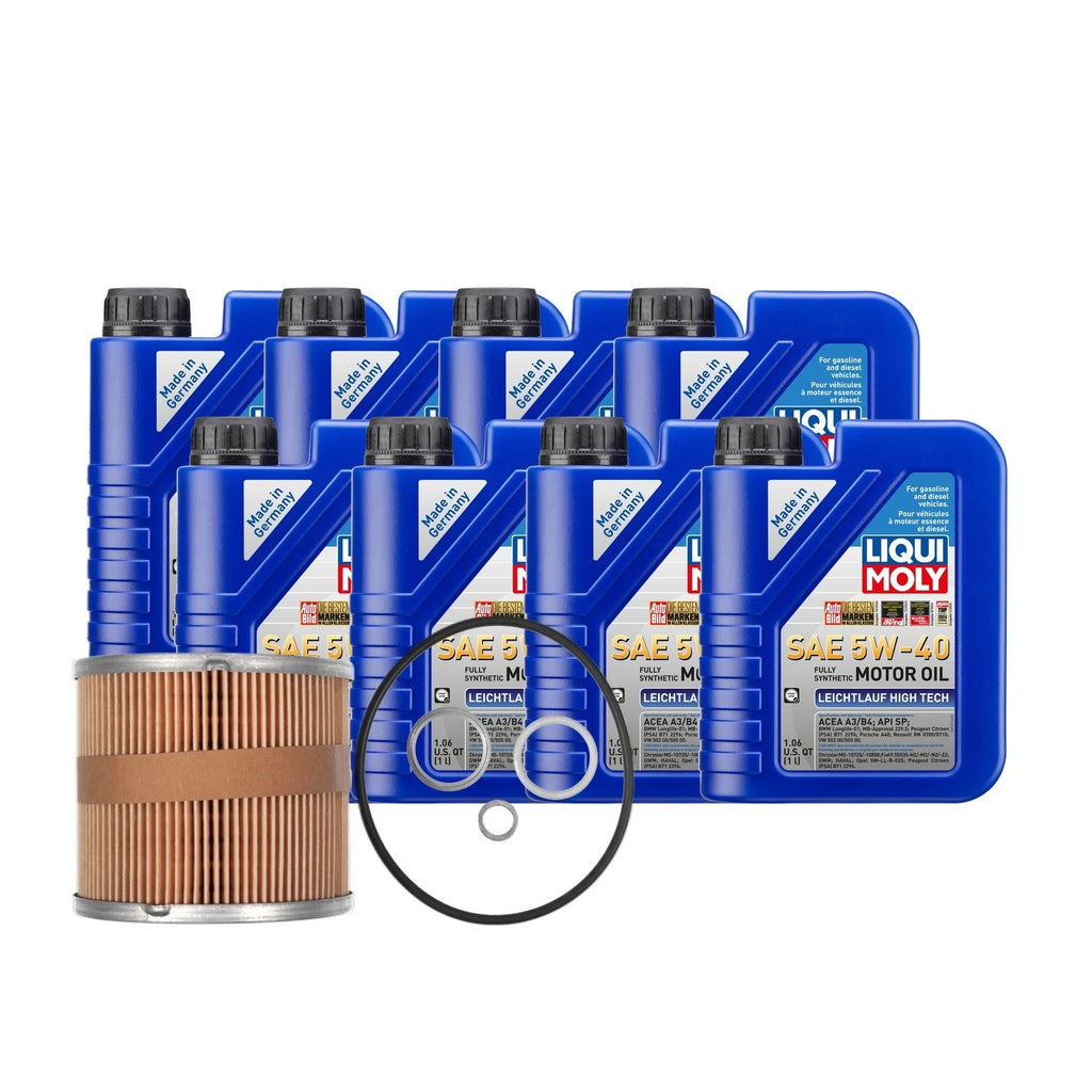 Oil Change Kit for Audi ABZ 4.2L (1998–2004) - 8L Liqui Moly 5W40, Mahle